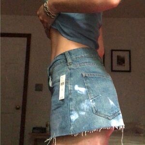 Anthropologie Classic Blue Denim Jean Shorts